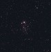 OH NGC 457 zvaná Soví hvězdokupa v souhv. Kasiopea.